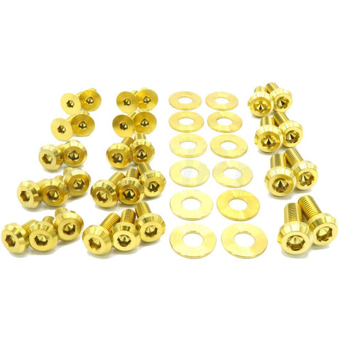 Dress Up Bolts Titanium Hardware Door Kit | 2015-2021 Volkswagen GTI (VKW-003-Ti-GLD/TB/PRP/RED/BLK/BLU/POL)