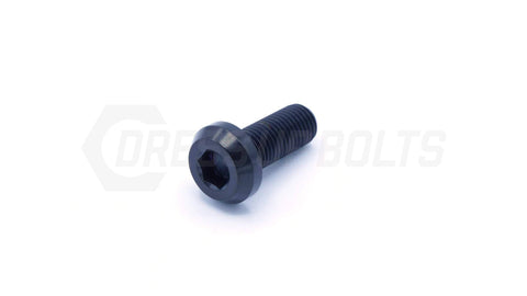 Dress Up Bolts M10x1.25x25mm Titanium Motor Head Bolt  (IND-015-Ti-BLK)
