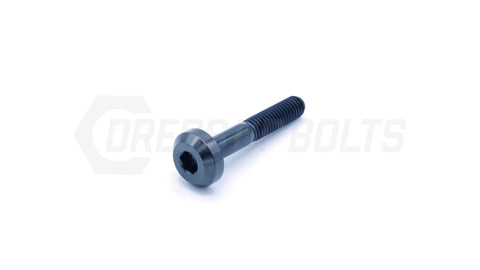 Dress Up Bolts M6x1x35mm Titanium Motor Head Bolt  (IND-026-Ti-BLK)