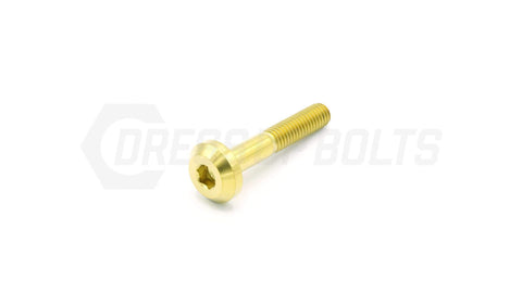 Dress Up Bolts M6x1x35mm Titanium Motor Head Bolt  (IND-026-Ti-BLK)