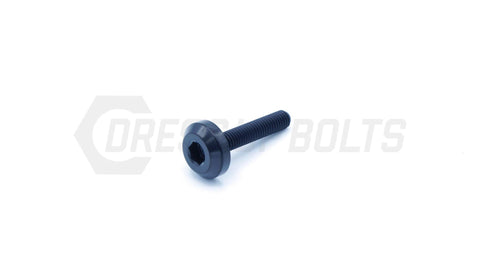 Dress Up Bolts M5x.8x25mm Titanium Motor Head Bolt  (IND-043-Ti-BLK)