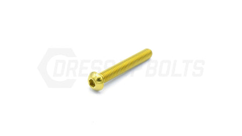 Dress Up Bolts M6x1x40mm Titanium Button Head Bolt  (IND-050-Ti-BLK)