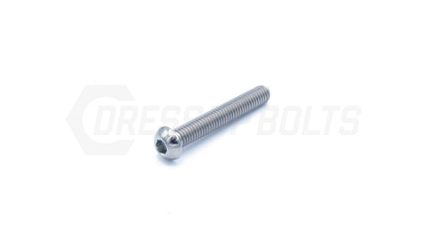 Dress Up Bolts M6x1x40mm Titanium Button Head Bolt  (IND-050-Ti-BLK)