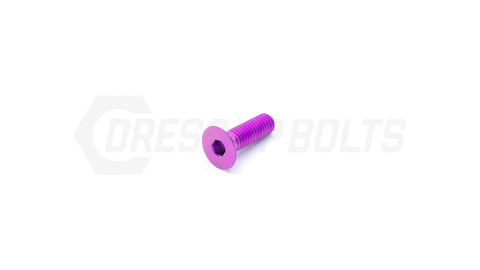 Dress Up Bolts M6x1x20mm Titanium Countersunk Bolt  (IND-054-Ti-BLK)