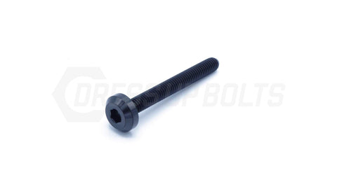 Dress Up Bolts M6x1x50mm Titanium Motor Head Bolt  (IND-059-Ti-BLK)