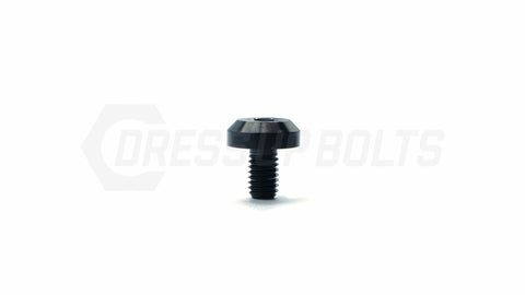 Dress Up Bolts M6x1x10mm Titanium Motor Head Bolt  (IND-064-Ti-BLK)