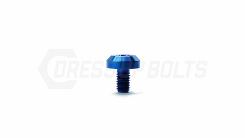 Dress Up Bolts M6x1x10mm Titanium Motor Head Bolt  (IND-064-Ti-BLK)