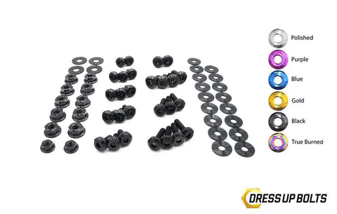 Dress Up Bolts Titanium Hardware Engine Bay Kit | 2017-2021 Infiniti Q50 (INF-003-Ti-BLK)
