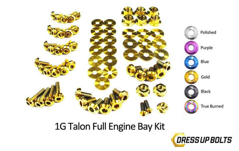 Dress Up Bolts Titanium Hardware Full Engine Bay Kit | 1990-1994 Mitsubishi Eclipse/Eagle Talon/Plymouth Laser (MIT-017-Ti-BLK)