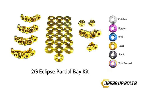 Dress Up Bolts Titanium Hardware Partial Engine Bay Kit | 1995-1999 Mitsubishi Eclipse/Eagle Talon (MIT-020-Ti-BLK)
