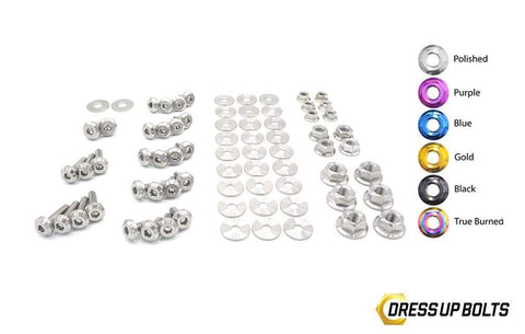 Dress Up Bolts Stage 2 Titanium Hardware Engine Bay Kit | 1999-2002 Nissan S15 (NIS-055-Ti-BLK)