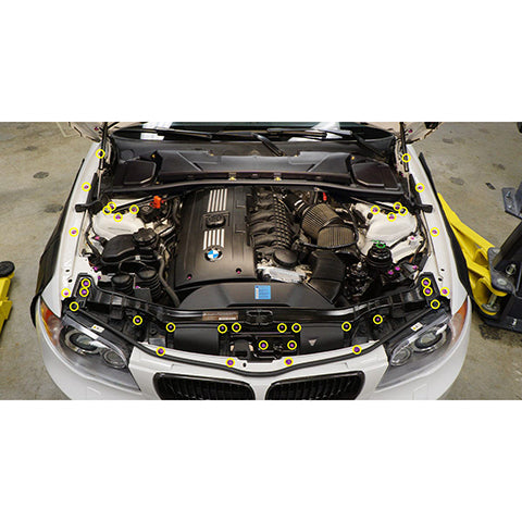 Dress Up Bolts Titanium Hardware Stage 1 Engine Bay Kit | 2007-2012 BMW 135i (BMW-008-Ti-XXX)