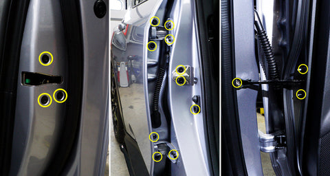 Dress Up Bolts Titanium Hardware Door Kit | 2022 Subaru WRX (SUB-042-Ti-BLK)