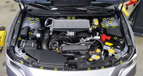 Dress Up Bolts Stage 1 Titanium Hardware Engine Bay Kit | 2022 Subaru WRX (DUB SUB-038-Ti-BLK)