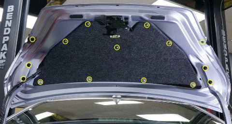 Dress Up Bolts Stage 2 Titanium Hardware Trunk Kit | 2022 Subaru WRX (SUB-045-Ti-BLK)