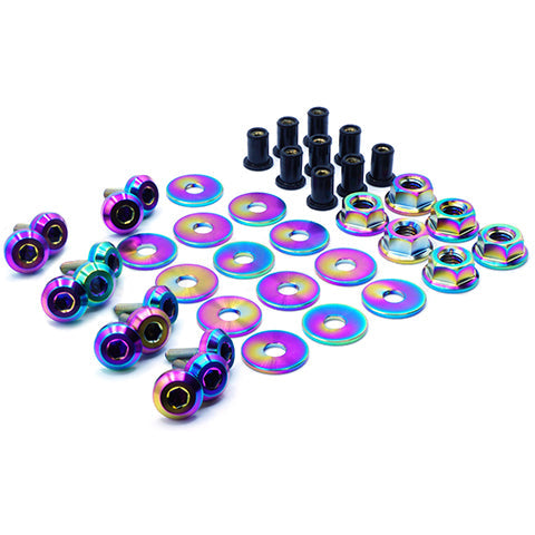 Dress Up Bolts Stage 2 Titanium Hardware Hood Kit | 2022 Subaru WRX (DUB SUB-041-Ti-BLK)