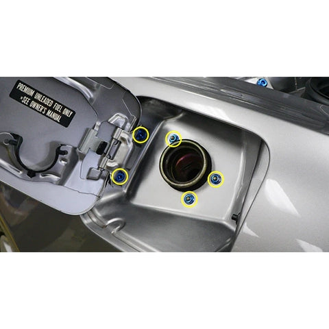 Dress Up Bolts Titanium Hardware Fuel Door Kit | 2000-2009 Honda S2000 (HON-046-Ti)