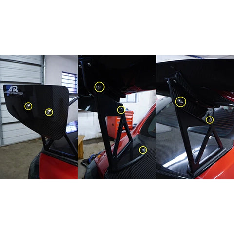 Dress Up Bolts Titanium Hardware Wing Kit - APR GTC-300 | 2008-2015 Mitsubishi Evo X (MIT-021-Ti)