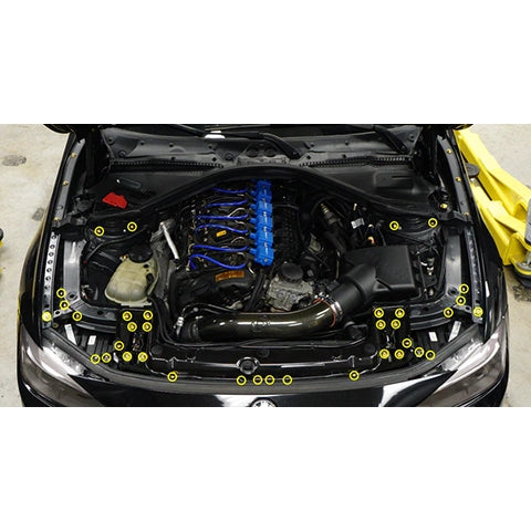 Dress Up Bolts Stage 1 Titanium Hardware Engine Bay Kit | 2012-2015 BMW 335i (BMW-013-Ti)