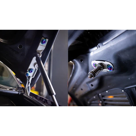 Dress Up Bolts Titanium Hardware Hood Kit | 2000-2006 BMW M3 (BMW-024-Ti)