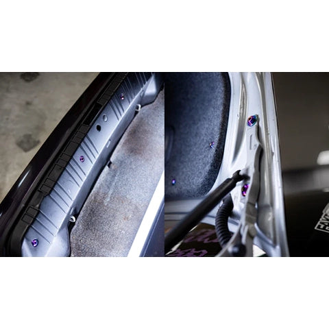 Dress Up Bolts Stage 1 Titanium Hardware Trunk Kit | 2000-2006 BMW M3 (BMW-027-Ti)