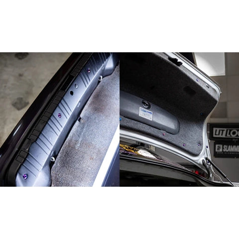 Dress Up Bolts Stage 2 Titanium Hardware Trunk Kit | 2000-2006 BMW M3 (BMW-028-Ti)