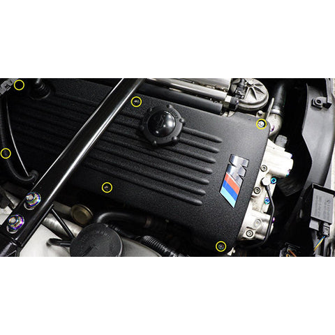 Dress Up Bolts Titanium Hardware Engine Cover Kit | 2000-2006 BMW M3 (BMW-029-Ti)