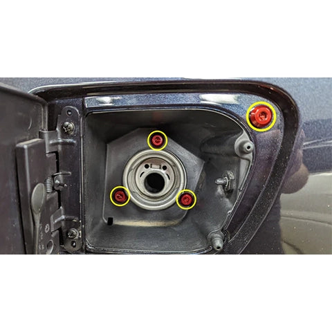 Dress Up Bolts Titanium Hardware Fuel Door Kit | 2005-2013 Chevrolet Corvette (CHE-017-Ti)