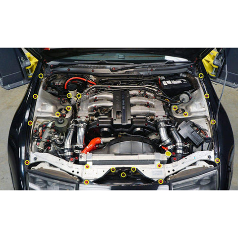 Dress Up Bolts Stage 1 Titanium Hardware Engine Bay Kit | 1990-1999 Nissan 300ZX (NIS-060-Ti)