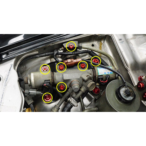Dress Up Bolts Titanium Hardware HICAS Kit | 1990-1999 Nissan 300ZX (NIS-066-Ti)