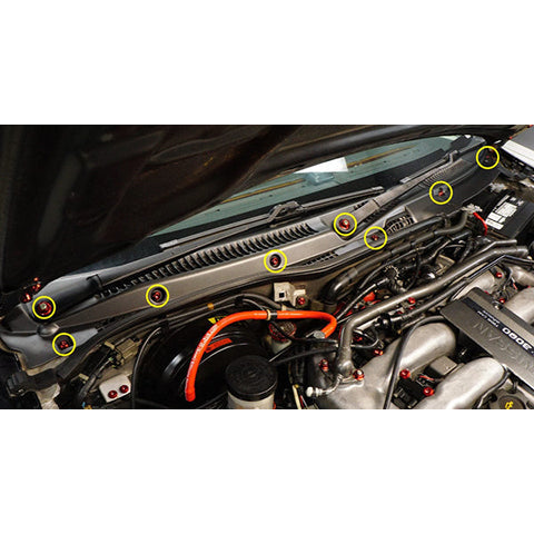 Dress Up Bolts Titanium Hardware Window Cowl Kit | 1990-1999 Nissan 300ZX (NIS-067-Ti)