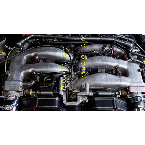 Dress Up Bolts Titanium Hardware Fuel Injector Kit | 1990-1999 Nissan 300ZX (NIS-075-Ti)