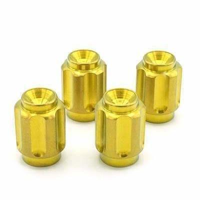 Dress Up Bolts Titanium Valve Stem Caps - Gear Design (ACC-002-Ti)