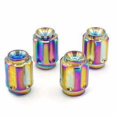 Dress Up Bolts Titanium Valve Stem Caps - Gear Design (ACC-002-Ti)