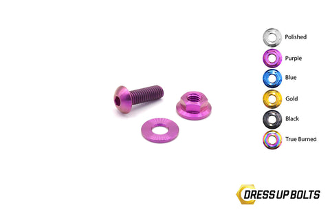 Dress Up Bolts M5 x 15mm Titanium Body Kit Hardware with Ti Nut (ACC-010-Ti)