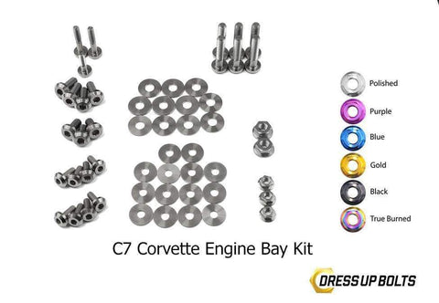 Dress Up Bolts Titanium Engine Bay Kit | 2014-2019 Chevrolet Corvette C7 (CHE-003-Ti)