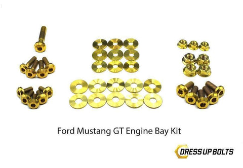 Dress Up Bolts Titanium Engine Bay Kit | 2015-2019 Ford Mustang GT (FOR-011-Ti)