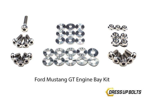 Dress Up Bolts Titanium Engine Bay Kit | 2015-2019 Ford Mustang GT (FOR-011-Ti)