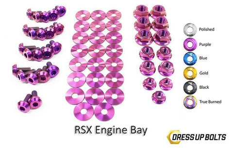 Dress Up Bolts Titanium Engine Bay Kit | 2002-2006 Acura RSX (HON-003-Ti)
