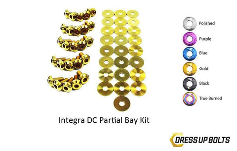 Dress Up Bolts Titanium Partial Engine Bay Kit | 1994-2001 Acura Integra DC (HON-013-Ti)