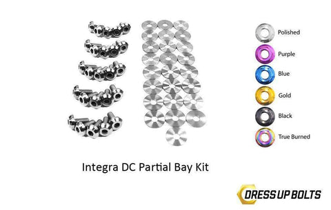 Dress Up Bolts Titanium Partial Engine Bay Kit | 1994-2001 Acura Integra DC (HON-013-Ti)