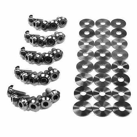 Dress Up Bolts Titanium Partial Engine Bay Kit | 1988-1991 Honda Civic EF (HON-031-Ti)