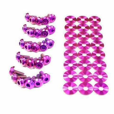 Dress Up Bolts Titanium Partial Engine Bay Kit | 1988-1991 Honda Civic EF (HON-031-Ti)