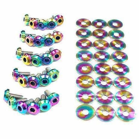 Dress Up Bolts Titanium Partial Engine Bay Kit | 1988-1991 Honda Civic EF (HON-031-Ti)