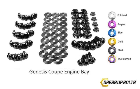 Dress Up Bolts Titanium Full Engine Bay Kit | 2009-2016 Hyundai Genesis Coupe BK (HYU-001-Ti)