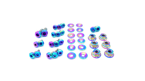 Dress Up Bolts Titanium Partial Engine Bay Kit | 2003-2005 Mitsubishi Evo 8 (MIT-001-Ti)