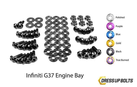 Dress Up Bolts Titanium Engine Bay Kit | 2008-2013 Infiniti G37 V36 (NIS-005-Ti)
