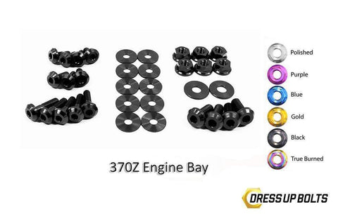 Dress Up Bolts Titanium Engine Bay Kit | 2009-2016 Nissan 370Z Z34 (NIS-012-Ti)