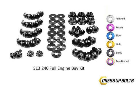 Dress Up Bolts Titanium Full Engine Bay Kit | 1989-1995 Nissan 240sx S13 (NIS-042-Ti)