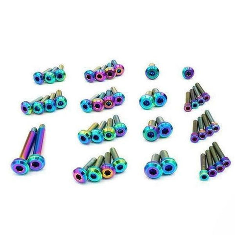 Dress Up Bolts Titanium Engine Kit without Coil Pack Cover | Nissan RB25 (NIS-053-Ti)
